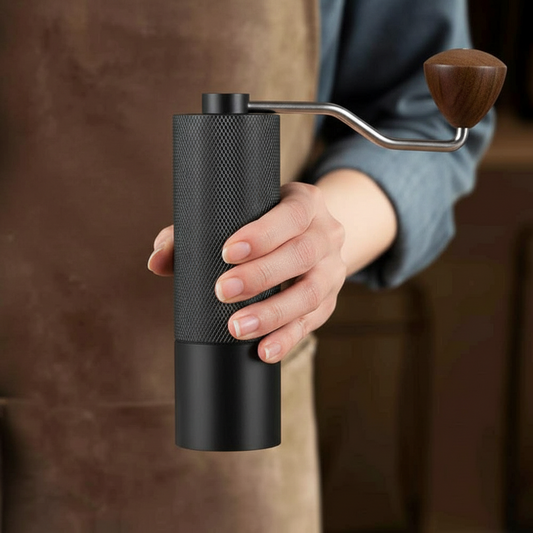 NNEDSZ Black Premium Manual Coffee Grinder (Ceramic Burr)