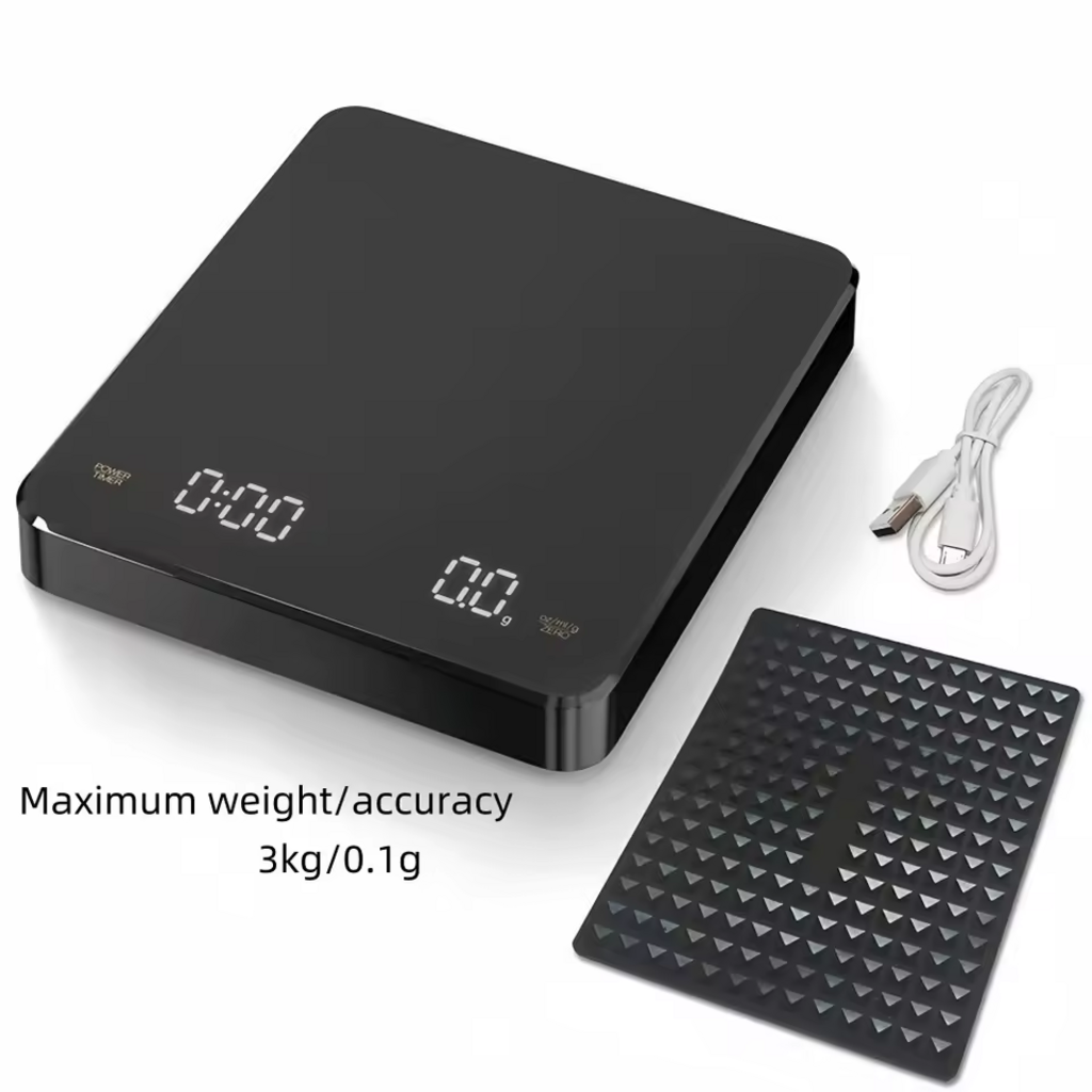 Professional USB Rechargeable Digital Coffee Scale with Timer