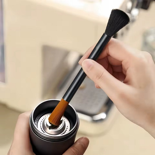 Double-Head Aluminum Tube Coffee Cleaning Brush