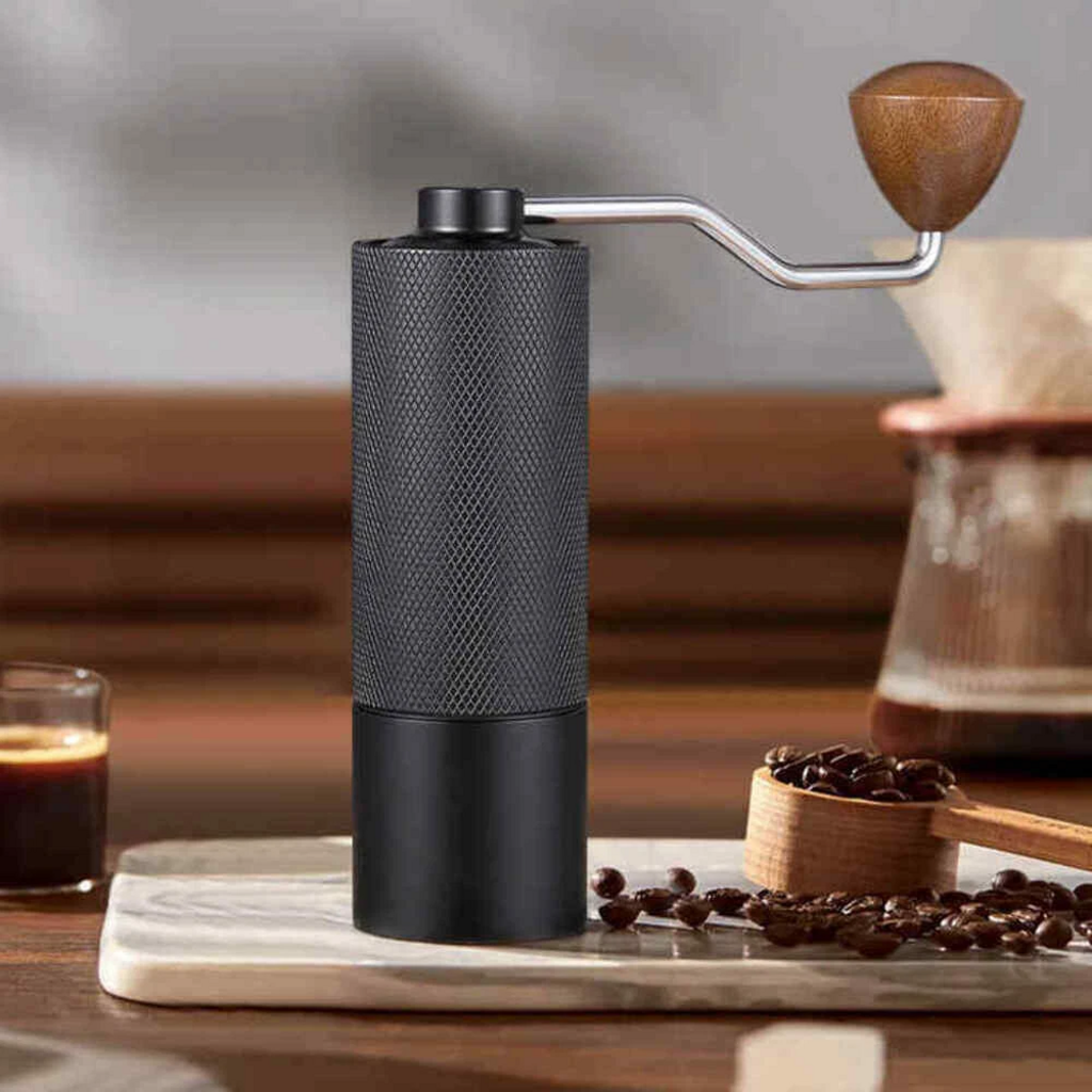 NNEDSZ Black Premium Manual Coffee Grinder (Ceramic Burr)