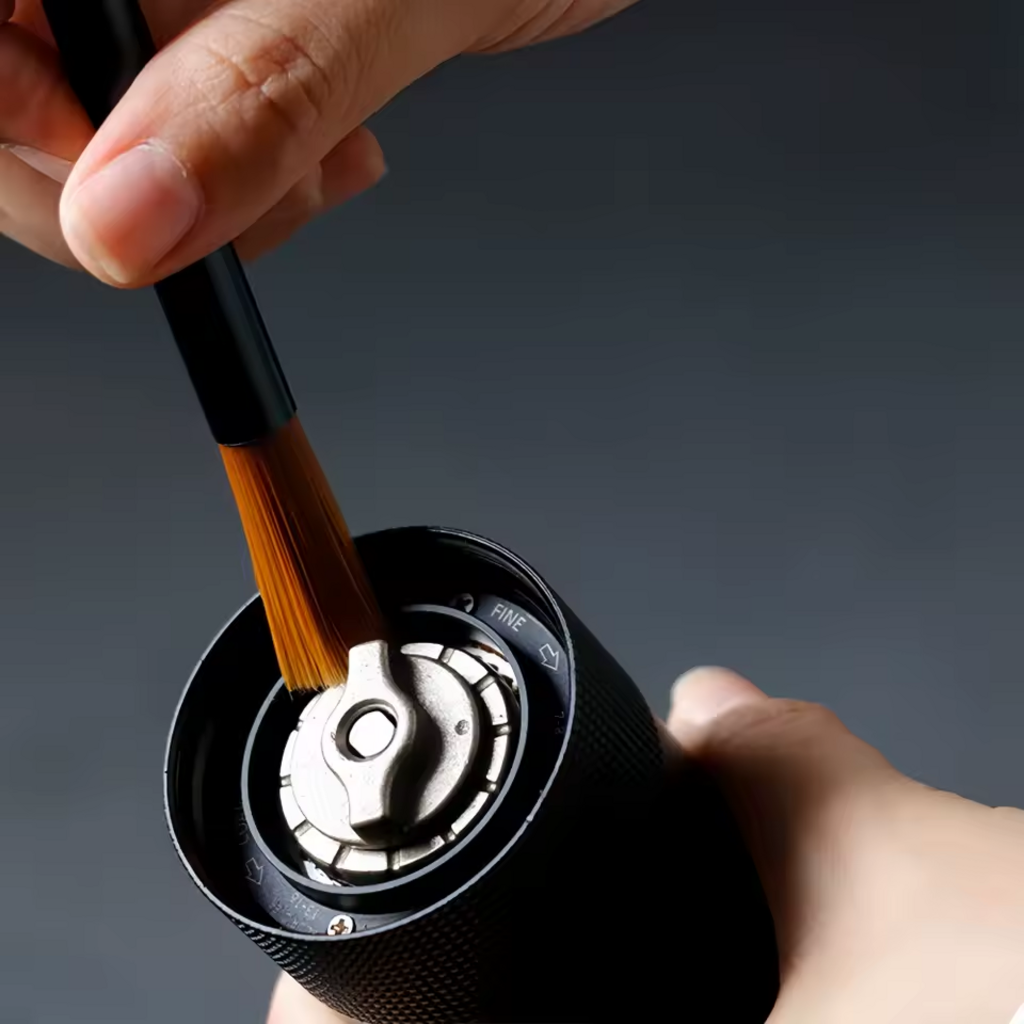 Double-Head Aluminum Tube Coffee Cleaning Brush