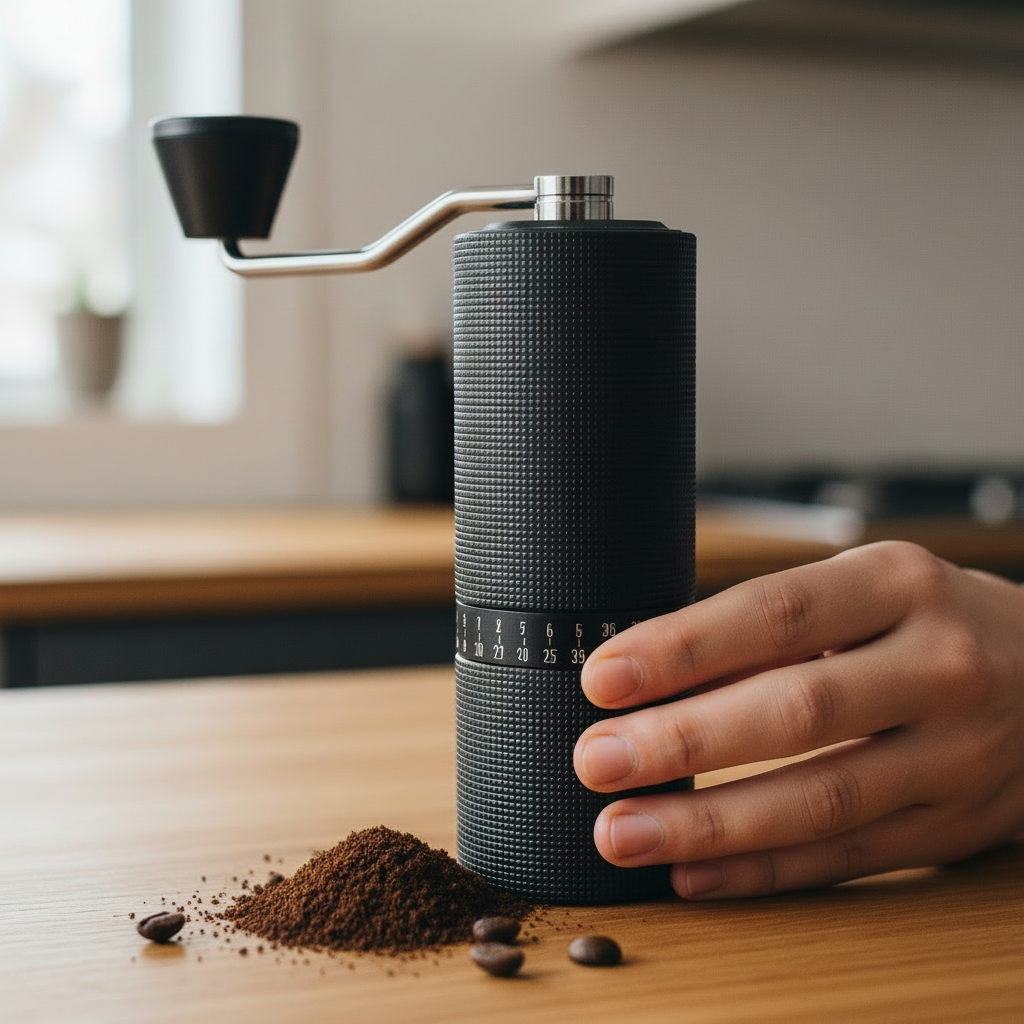 Black High-End Manual Coffee Grinder