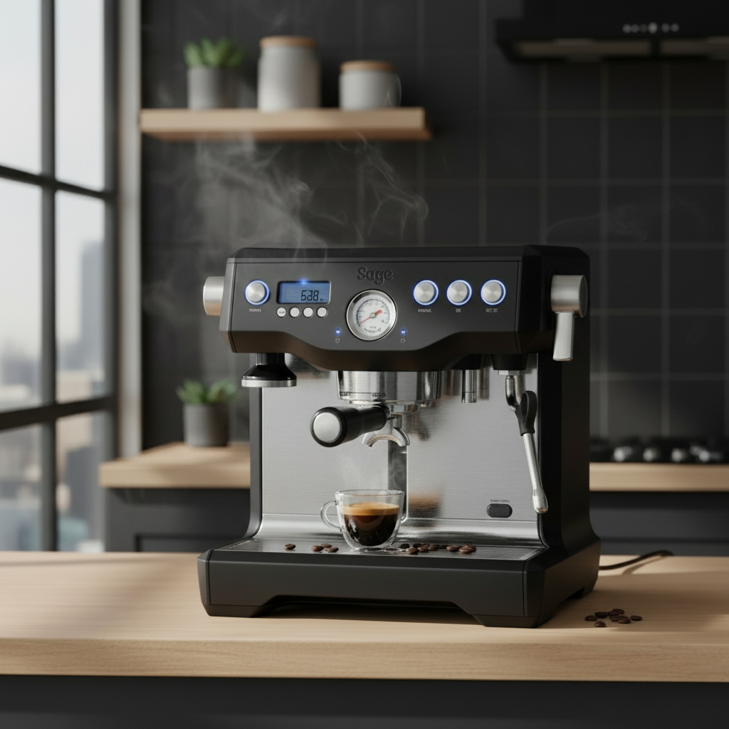 Sage The Dual Boiler Black Truffle Espresso Machine