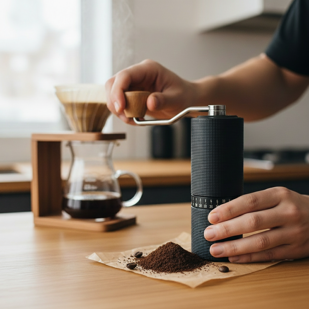 Black High-End Manual Coffee Grinder